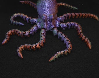 3D Printed Articulated Octopus Toy | Flexible Sea Creature Figurine | Fun Fidget Toy | Gift for Marine Life Enthusiasts