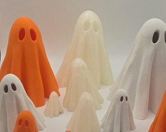 3D Printed Ghost Figurine | Whimsical Halloween Decor | Spooky Home & Office Accent | Unique Holiday Gift