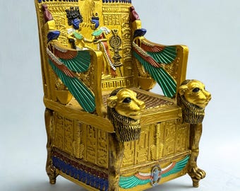 ツタンカーメンのライオンの玉座 - 博物館の椅子エジプトのファラオ