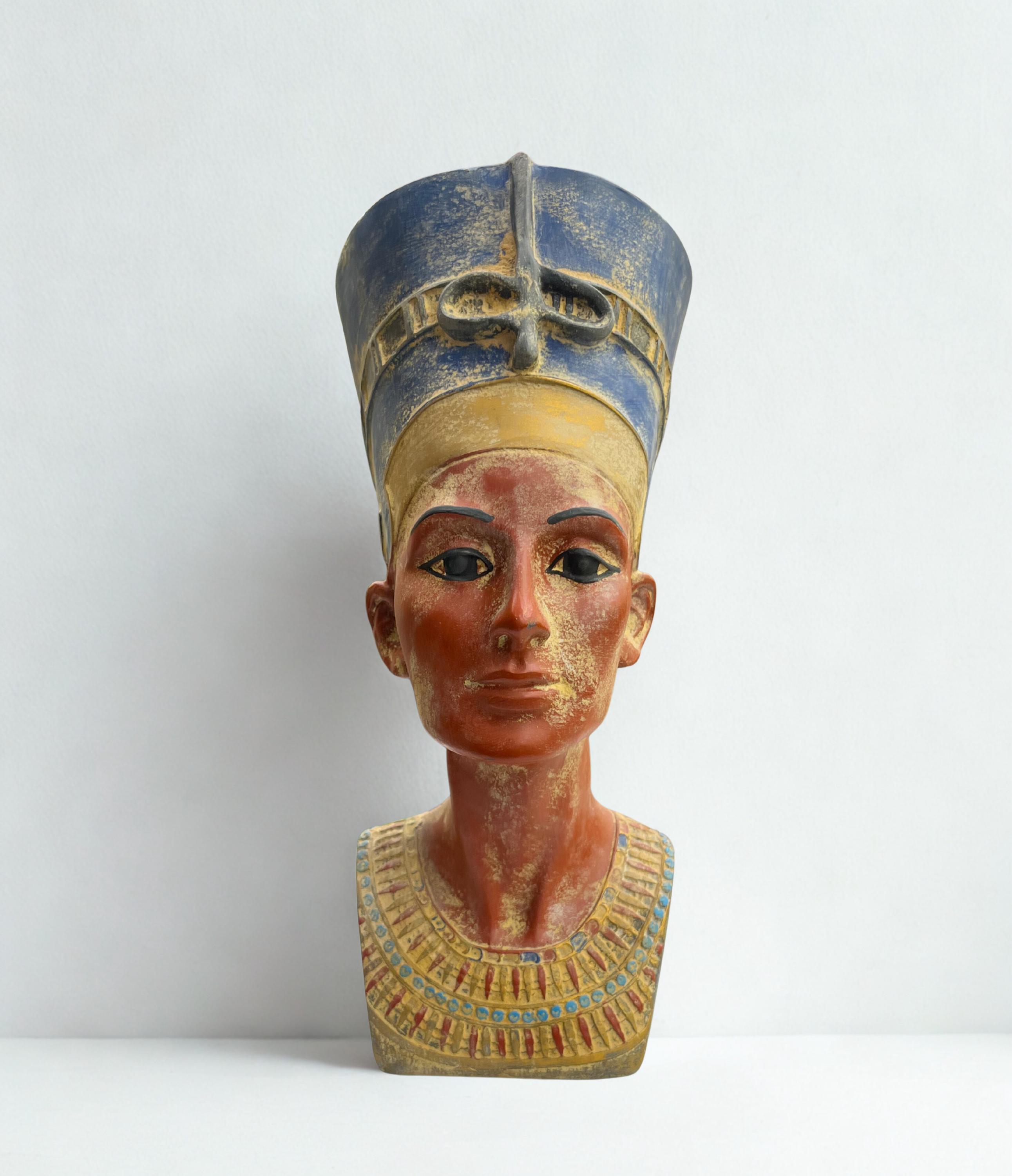 手作りのネフェルティティ女王の胸像：エジプトの石の彫刻 - Etsy 日本