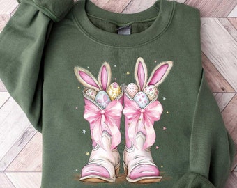 Howdy Easter Sweatshirt, Western Easter T-shirt, Howdy Easter Shirt, Easter Cowboy Boots Tee, Easter Matching Gift, Easter Cowgirl Crewneck