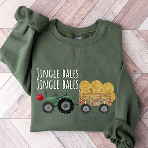 Jingle Bells Jingle Y&#39;all Sweatshirt, Christmas Santa Holiday Shirt Xmas Sweater Festive Winter Apparel, Christmas Song Sweatshirt