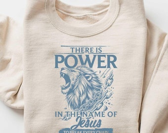 Hay poder en el nombre de Jesús Camiseta de fe cristiana, camiseta religiosa inspiradora, idea de regalo de camiseta cristiana motivacional
