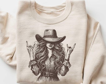 Cowgirl Shirt, Rodeo T-Shirt, Cowgirl Sweatshirt, Country Concert Sweater, Western Graphic Tee For Women, Western Crewneck