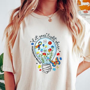 Let Your Light Shine Shirt, Autism Awareness Shirt, Autism Shirt, Autism Acceptance, Puzzle Piece, Special Education, Neurodiversity