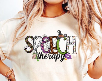 Speech Therapy Shirt, SLP Ghost Shirt, Speech Therapy Halloween Sweatshirt, Slp Halloween Shirt, Spooky Slp, Slp Fall Shirt, Speech Autumn