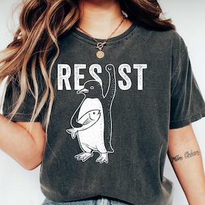 Penguins Against Tariffs Shirt,Funny Anti Trump Tshirt,FDT Shirt Resistance Tee,Anti-MAGA Protest Sweatshirt, Fch Trump Crewneck Gift
