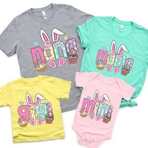 Easter Bunny Family Shirts, Custom Mommy Bunny Dada Bunny Baby Bunny Family Shirt, Family Bunny Matching T-Shirt