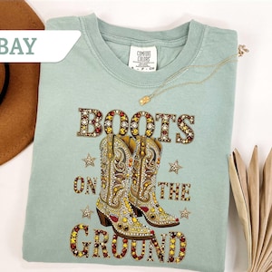 Comfort Colors®Cowgirl Boots Line Dance Shirt,Where Them Fans At Black Cowgirl Tee,Boots On The Ground Black Cowgirl Tshirt,Cowgirl Tee Gift