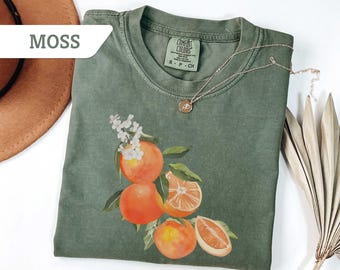 Comfort Colors®Orange Shirt, Orange Fruit TShirt, Aesthetic Citrus Tee,Citrus Shirt, Orange Graphic Tee,Summer Spring Shirt,Orange Lover Tee