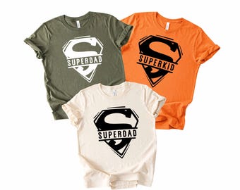 Super Dad T-Shirt, Fathers Day Matching Family T-Shirt, Supermom Superkid Shirt, Cute Matching Superdad Tee, Supermom Superkid Shirt