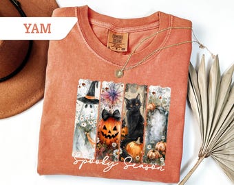 Comfort Colors®Spooky Season Shirt, Spooky Halloween Tshirt, Spooky Fall Sweatshirt, Spooky Ghost Tee,Gifts For Fall, Haunted House Tee Gift
