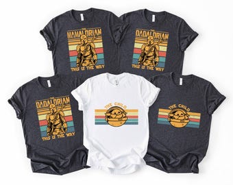 Dadalorian Fathers Day Shirt, The Child Matching Tee, Mamalorian The Child Tee, Dadalorian and Mamalorian Matching Family Shirt