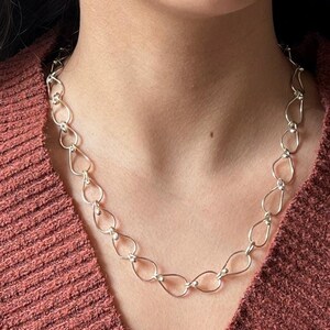 Chain Necklace. Handcrafted sterling silver jewelry. Contemporary and minimalist.