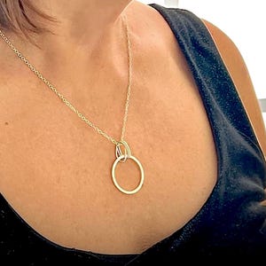 Minimalist Sterling Silver Circle Necklace: Handmade Harmony Jewelry