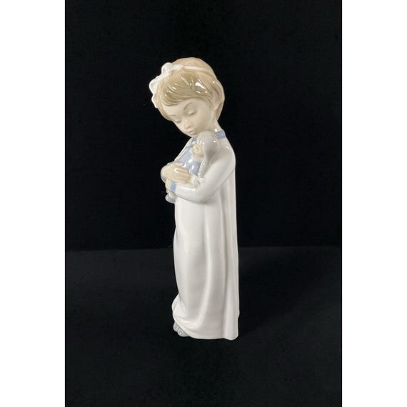 Vintage NAO Lladro Figurine | Girl in Nightgown with Doll
