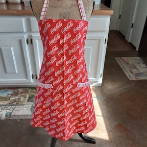 Coke Cola print womens apron size s/m/l/ xl
