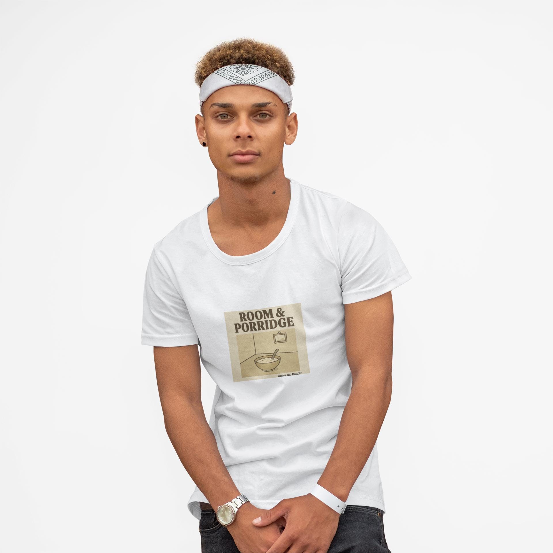 Room Porridge™ Funny Soft Rock Band Parody T-shirt Guess the