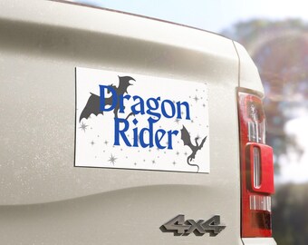 Dragon Rider Car Magnet: Fantasy Novel Bumper Sticker