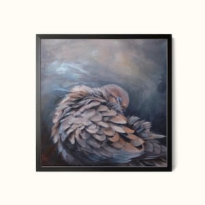 Giclée Fine Art Print "Sanctuary" - Mourning Dove, Bird Oil Painting, Nature Wall Art
