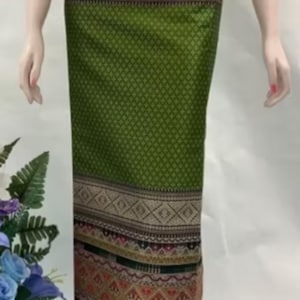 Stunning Handwoven Thai/Laos|Khmer Skirt| Handmade Zipper Skirt | Temple Skirt| Asian Skirt| Made to Measurement | Plus Size Available