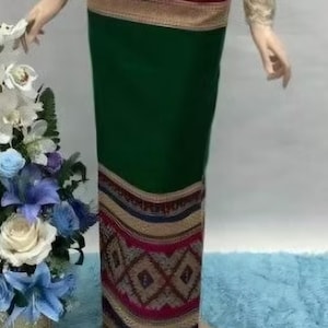 Stunning Handwoven Thai/Laos|Khmer Skirt| Handmade Zipper Skirt | Temple Skirt| Asian Skirt| Made to Measurement | Plus Size Available