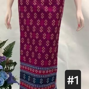 Stunning Handwoven Thai/Laos|Khmer Skirt| Handmade Zipper Skirt | Temple Skirt| Asian Skirt| Made to Measurement | Plus Size Available