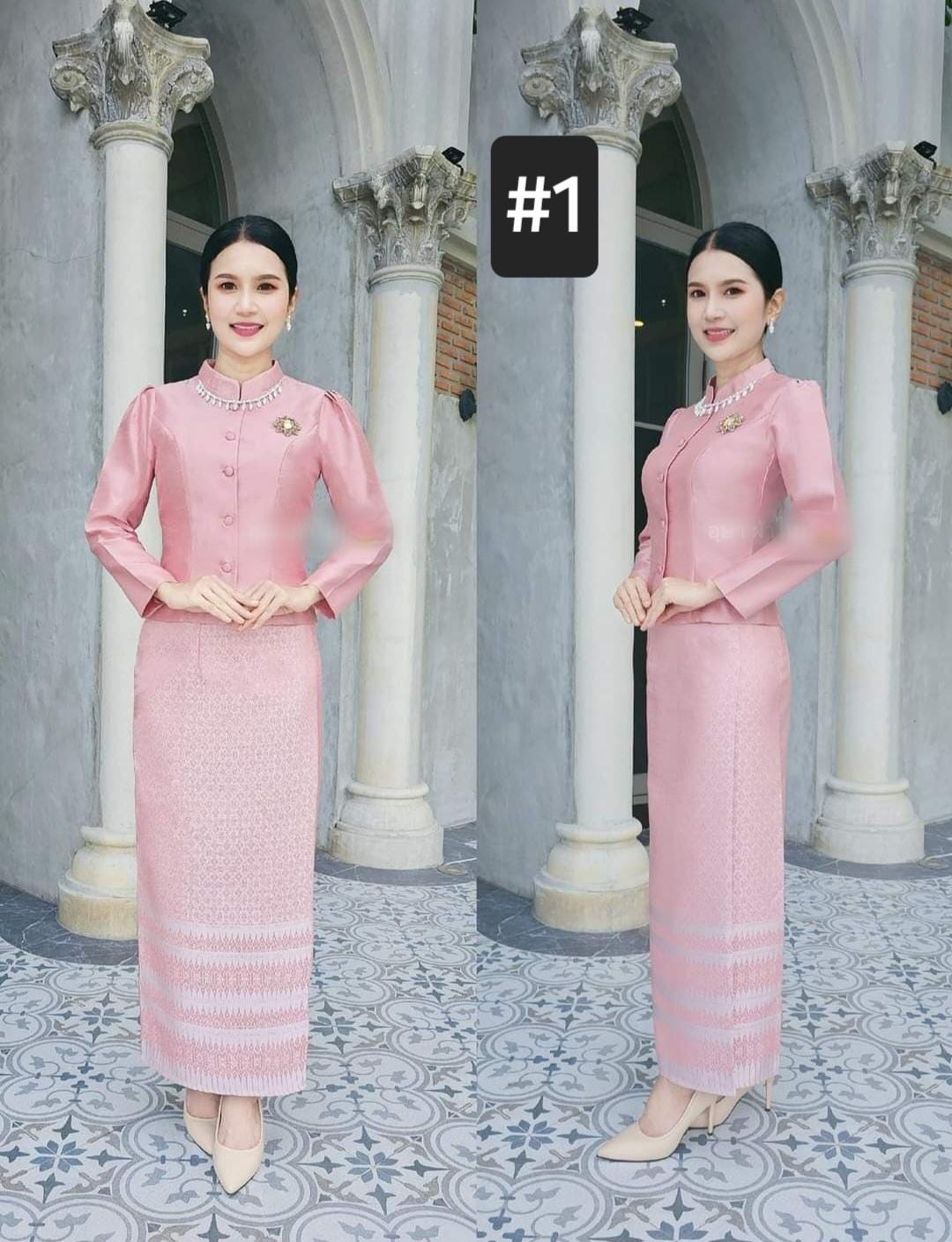 Gorgeous Thai DressI Thai/Laos DressI Handwoven fabricI Temple Dress| Asian Dress| Mother of bride| Waist Up to 36"