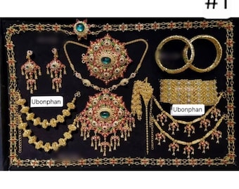 Gorgeous traditional Thai/Khmer Accessories | Thai/Khmer Jewelry set| Asian Jewelry for Wedding