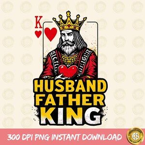 Father’s Day Gift, Best Dad Shirt, Favorite Dad Gift, Gift for Cool Dad, Husband Father King  Sublimation,Playing Cards Png,Gift for Dad,DTF