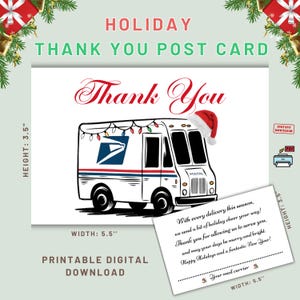 Cartoline di ringraziamento per postini, biglietti di ringraziamento USPS, cartoline postali, postino, postino, cartolina per postino, servizio postale
