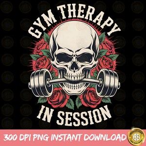 Gym Therapy in Session Shirt Png Sublimation Design, Funny Workout T-Shirt, Gift for Weightlifter, Muscle Mommy Pump Cover Weightlifting png