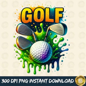 Golf T-Shirt Sublimationsdesign Digitaler Download PNG Geschenk für Papa Golf Sublimationsdesign Retro Golf Png Golfspieler Geschenk Golf Leben Png DTF