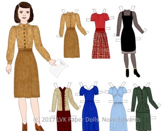 Sophie Scholl Paper Doll Kit White Rose Paper Doll Heroine For Girls Woman in History Paper Doll Female Activist Paper Doll Women's History