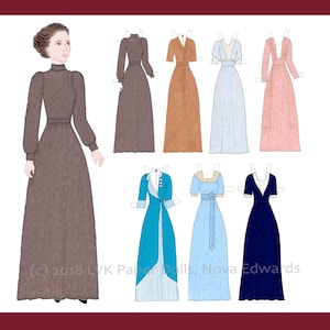 Activist Jovita Idár Paper Doll Kit and Paper Doll Dresses Womens Rights Latina Women In History Important Women Gift image 1