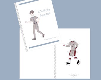 Boy paper doll | Etsy