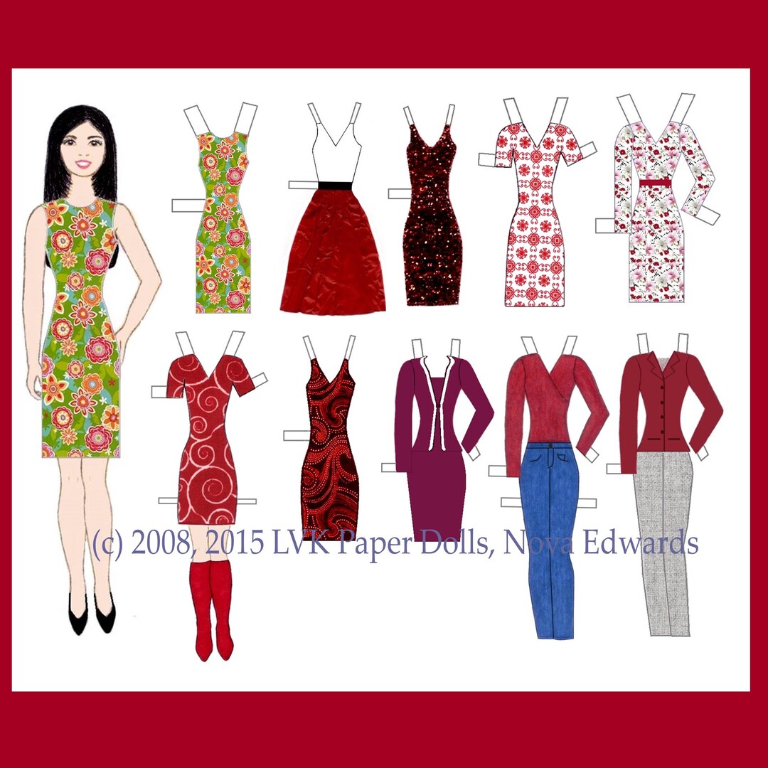 Kim Paper Doll Kit Etsy