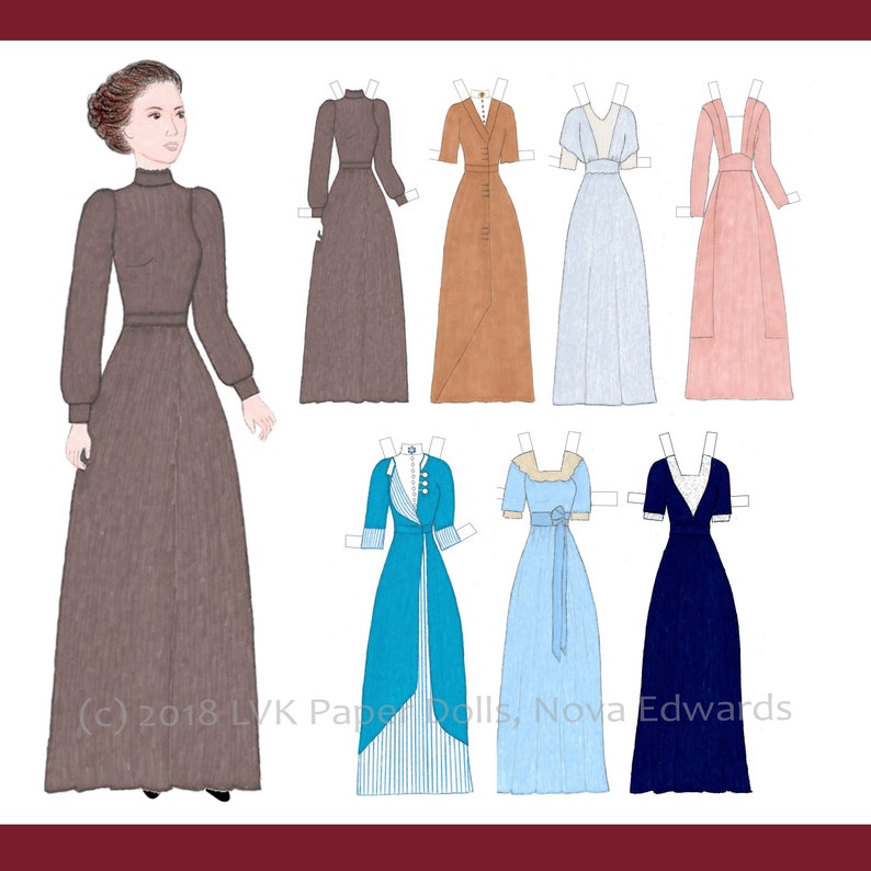 Activist Jovita Idár Paper Doll Kit and Paper Doll Dresses Womens Rights Latina Women In History Important Women Gift image 1