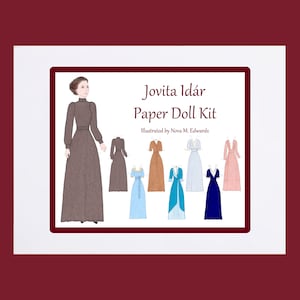 Activist Jovita Idár Paper Doll Kit and Paper Doll Dresses Womens Rights Latina Women In History Important Women Gift image 2