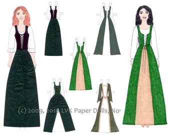 Ruari and Branna St. Patrick's Day Paper Dolls Kit