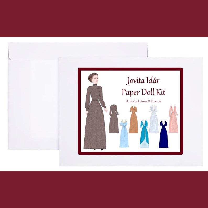 Activist Jovita Idár Paper Doll Kit and Paper Doll Dresses Womens Rights Latina Women In History Important Women Gift image 3