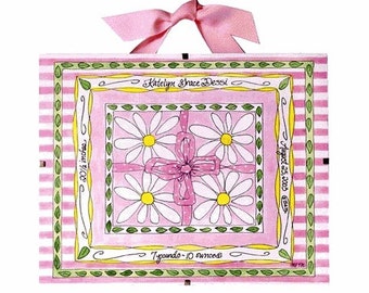 Cadeau personnalisé pour bébé - Birth Record- Daisy Art