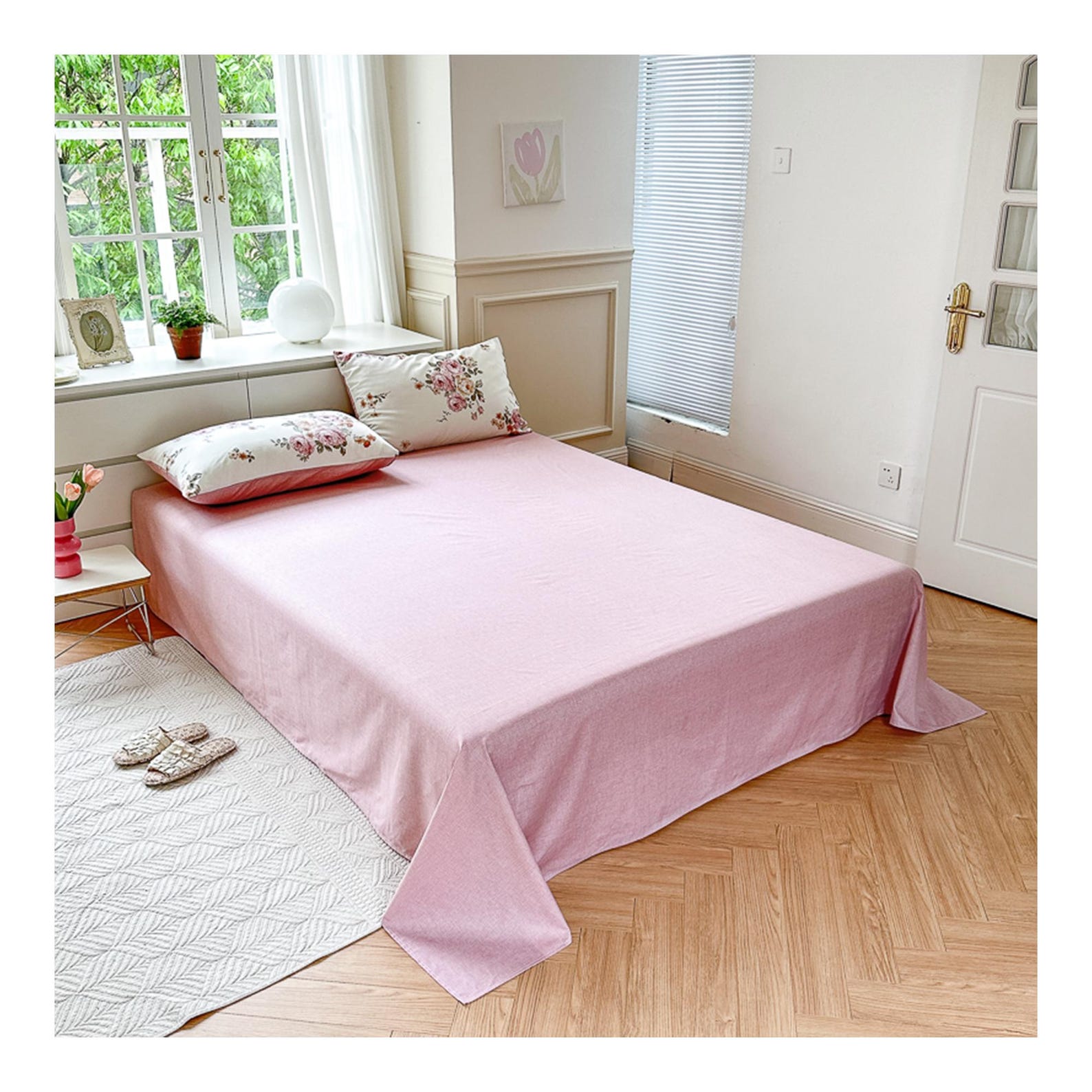 Vintage Romantic Rose Lace Cotton Duvet Cover main image 1