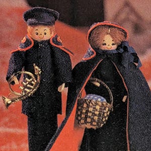 Vintage Salvation Army Clothespin Couple Doll Patterns: DIY Clothespin Dolls (PDF Instant Download)
