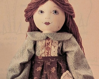 Vintage Cloth Doll Pattern: Clever Cassie 18" Doll with Dollie (PDF Download)