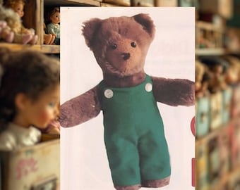 Vintage Corduroy Bear Overalls Sewing Pattern (PDF Download)