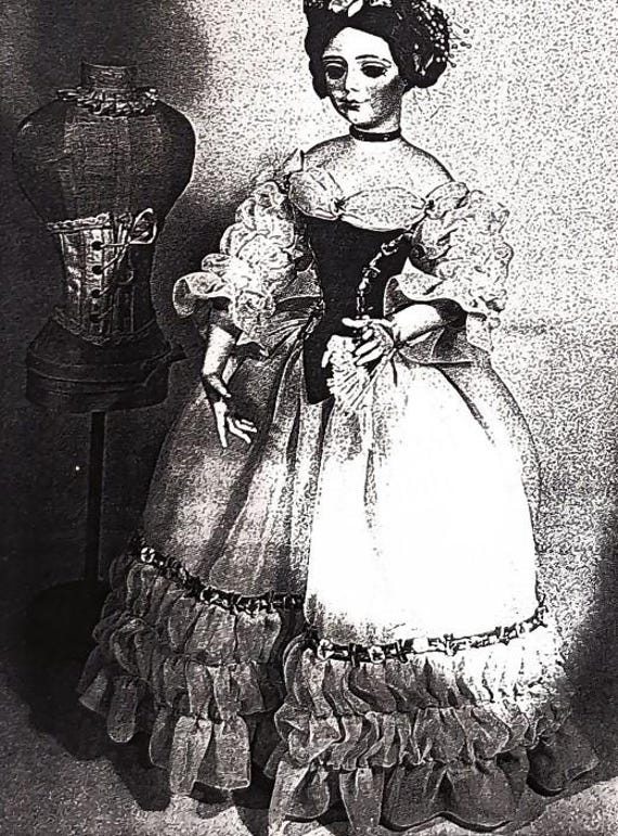 Vintage 1830s French Doll Dress Pattern for 20-21" Dolls (PDF Digital  Download)