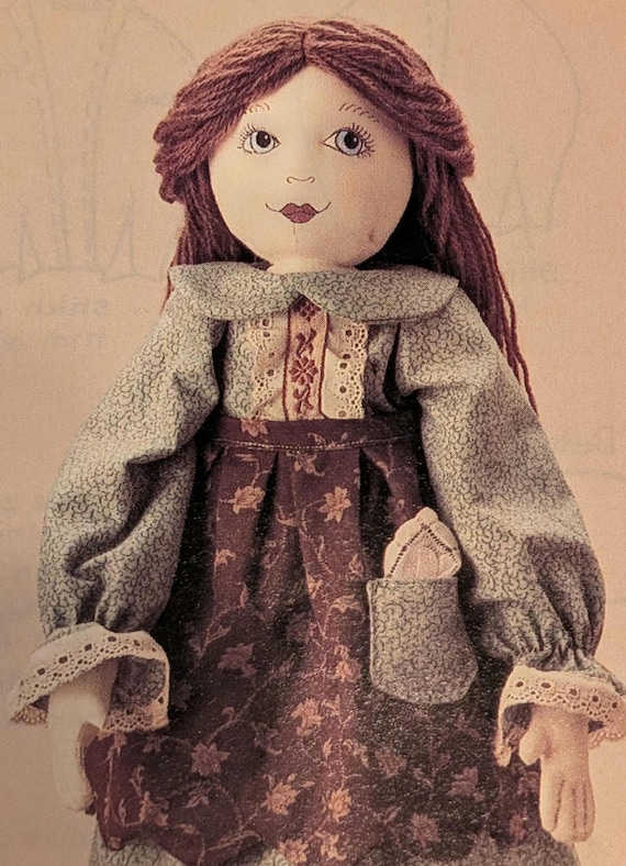 Vintage Cloth Doll Pattern: Clever Cassie 18" Doll with Dollie (PDF Download)
