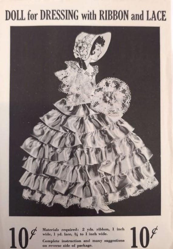 Vintage Paper Doll Set: Dress With Ribbon & Lace (digital Download) - Etsy  New Zealand