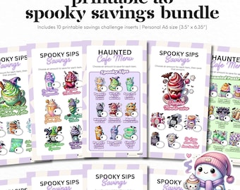 Printable A6 Spooky Savings Challenge: Halloween Budget Inserts (PDF)